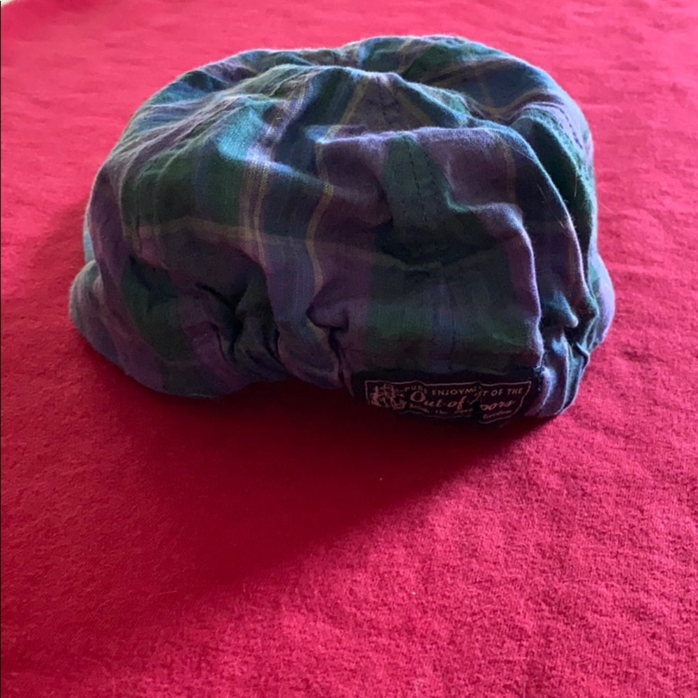 Baseball Cap Gap Cotton S/M Elasticized Back Plaid - Picture 6 of 6